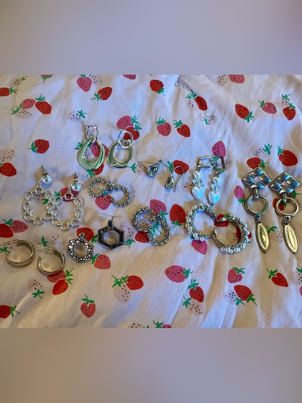 Silver Tone Mixed Earrings Bundle